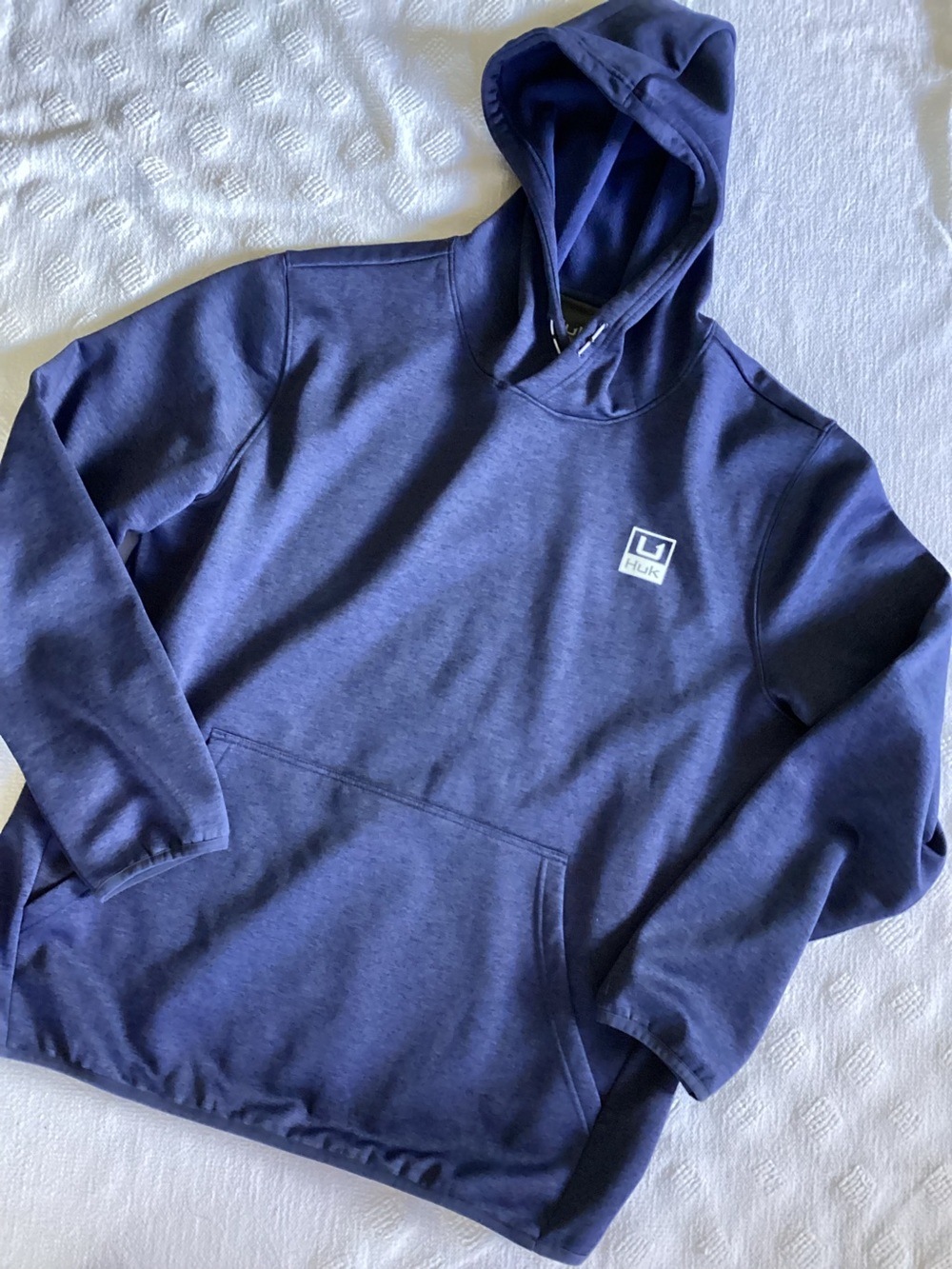 Huk Coldfront+ Performance Hoodie Water Repellent! SZ XL Blue